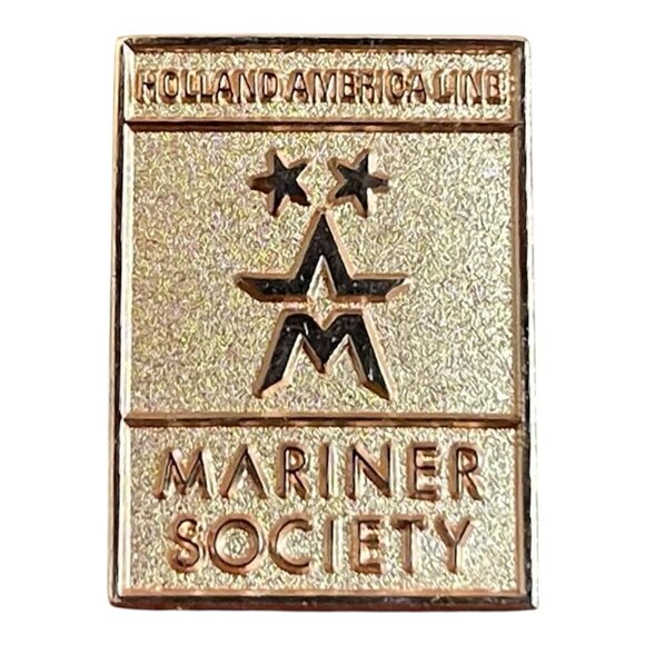 Holland America Line 2-Star Mariner Society Lapel Pin Loyalty Cruise Program - Picture 2 of 3